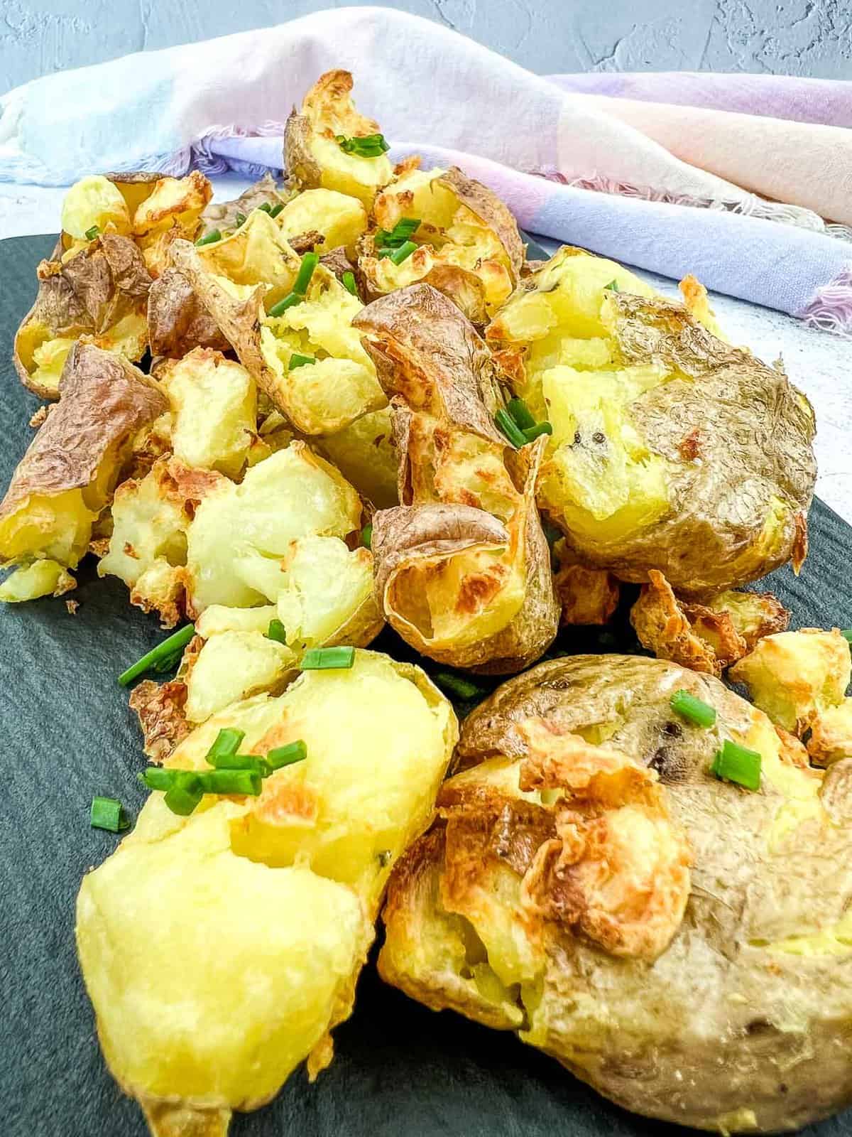 Ninja Woodfire Grill Air Fryer Smashed Potatoes - Grill What You Love