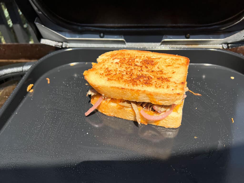 Fold the sandwich together.