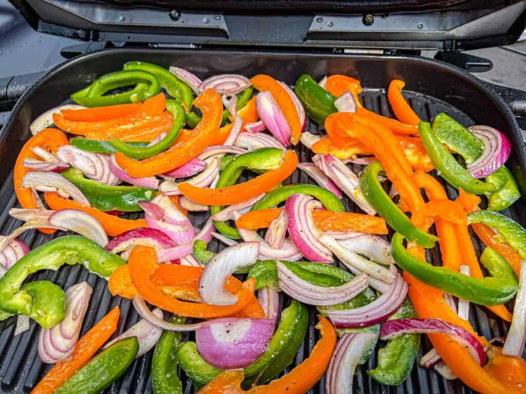 Add the veggies, and saute them until they start to soften.