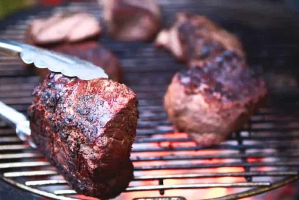 A close photo of grilling barbecu.