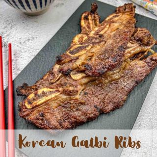 Square image of Korean Galbi Ribs.