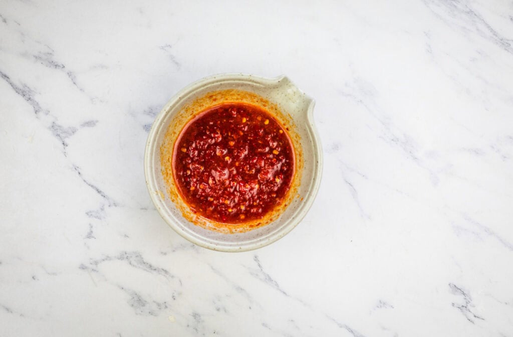 Mix the marinade.