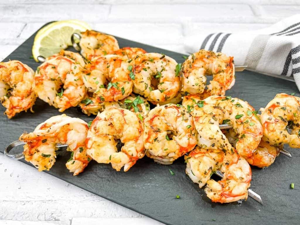 Grilled mediterranean shrimp.