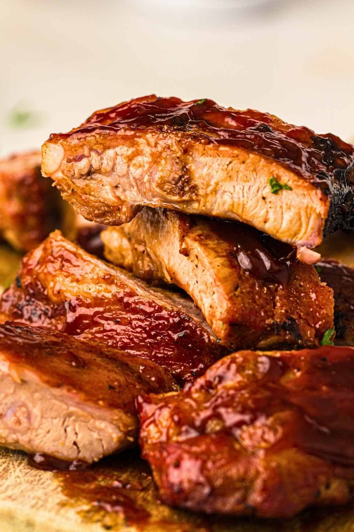 Small Grill Ribs Grilled Ribs on a Charcoal Grill